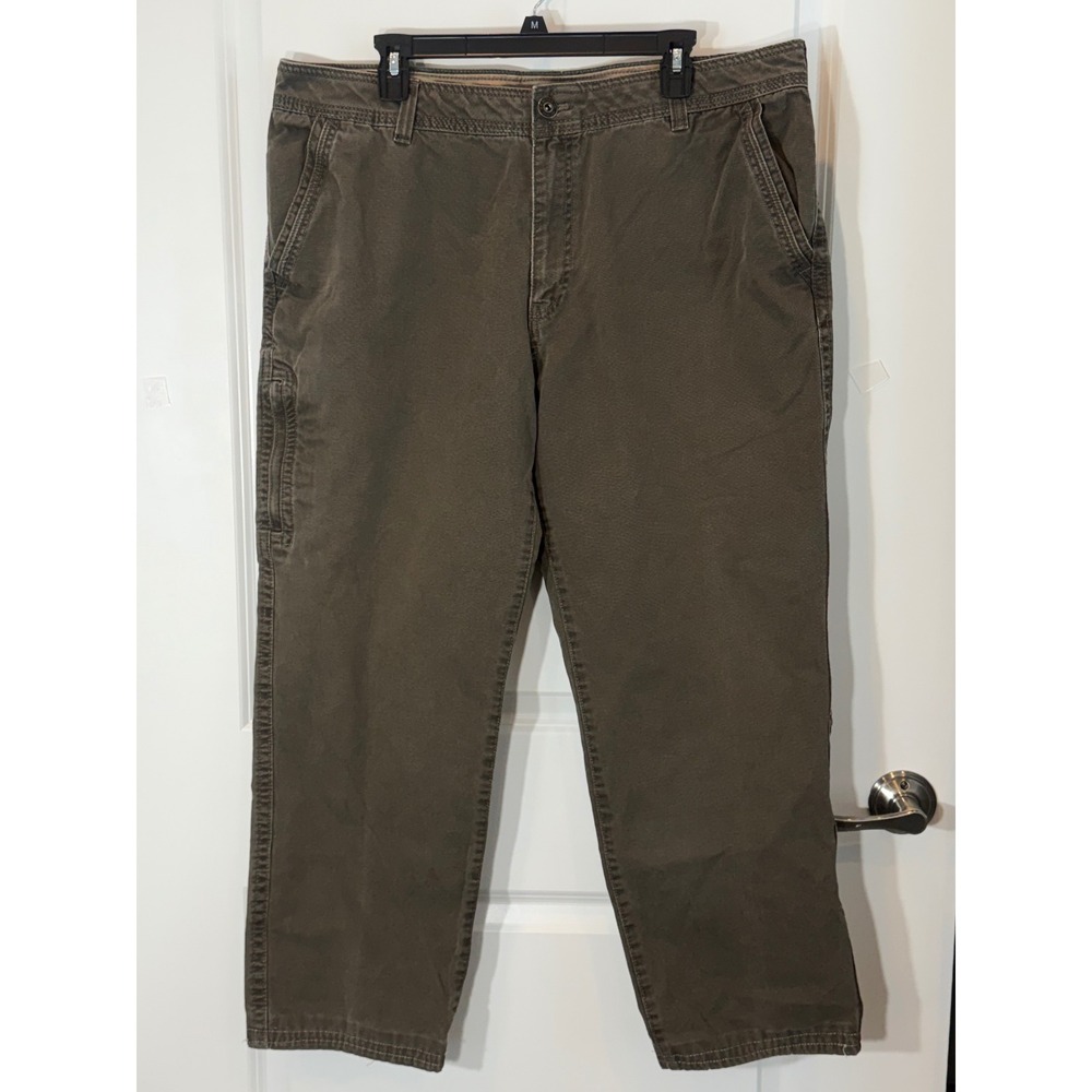 G.H. Bass & Co. Men's Brown Canvas Cargo Pants Size 40W 32L